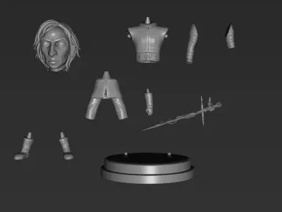 Helmetless Kylo Ren 3D print model