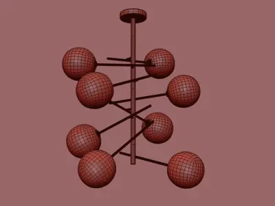Chandelier lustra light 3D model