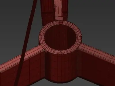 Chandelier three balls hanging from chain 3D model