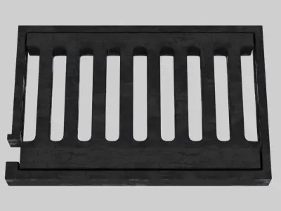 Street sewage water storm drain Low-poly 3D model