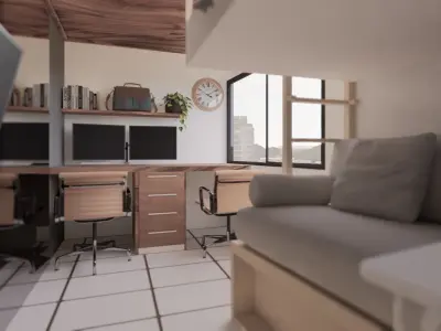 Minimalist Bungalow Residential 3D model