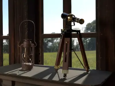 Lantern and Telescope 3D model