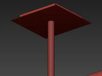 Briggs three gold and squares hanging from ceiling 3D model