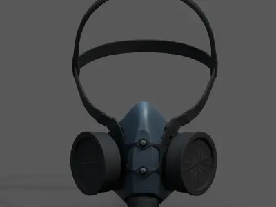 Gas mask helmet scifi futuristic military combat  Low-poly 3D model