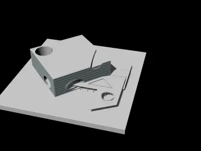 Tadao Ando - Poly Grand Theater 3D model