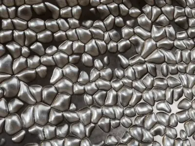 White Metal Hammered PBR Seamless Texture