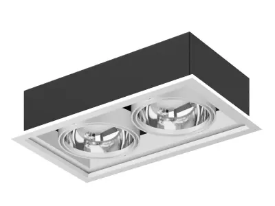 Double Ceiling Light 3D Model 3D model