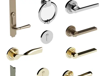 Set Classic Door 10 3D model