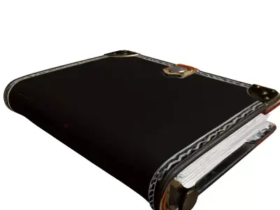 Ornate Leather Journal Book 3D Low-poly 3D model