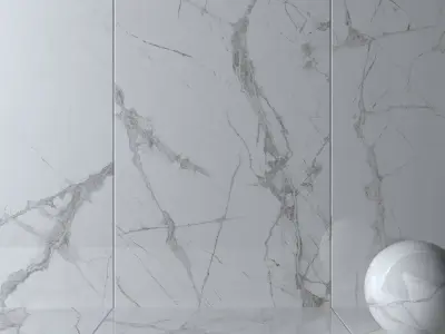 Wall Tiles Museum Glacier White Set 160x320 Set 4 Texture