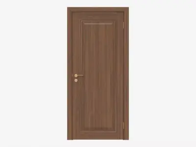 Classic Wooden Interior Door with Furniture 020 3D model