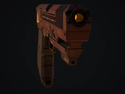 Hard Ops Gun Red Devil Low-poly 3D model