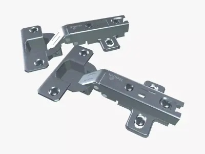 Door Hinges Low-poly 3D model