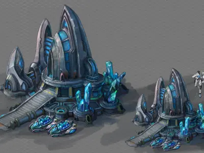 Future World - Crystal Energy - Architecture 3D model