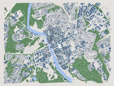 Porvoo City Finland 3D model