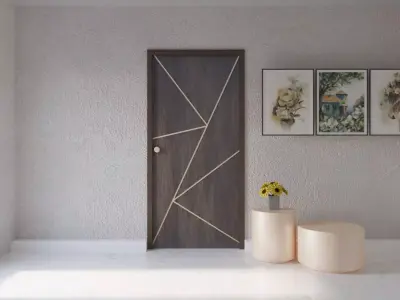 Door wood 3D model