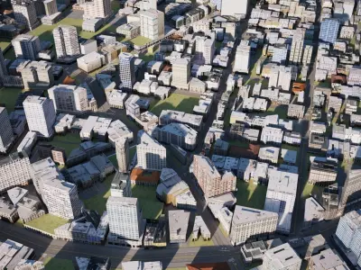 City 35 Low-poly 3D model