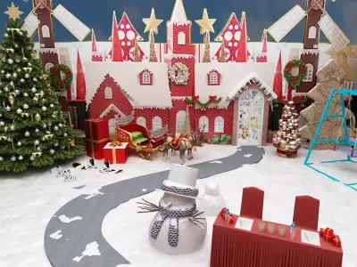 Cristmas Amusment Park 3D model