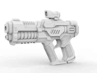 Sci-Fi Handgun 3D Printable 3D print model