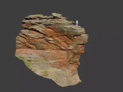 PBR Rocks Stone Forest Cliff Big Drone scan 3D model