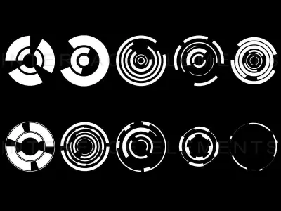 Sci-Fi Interface elements 3D model