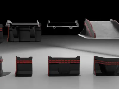 Sci fi Modular Environment Pack low poly Low-poly 3D model