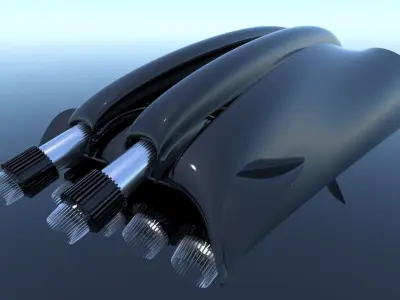 Spaceship Sci-Fi Turbo 3D 3D model