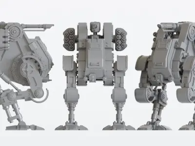 Gothic Sci Fi Walker 3D print model