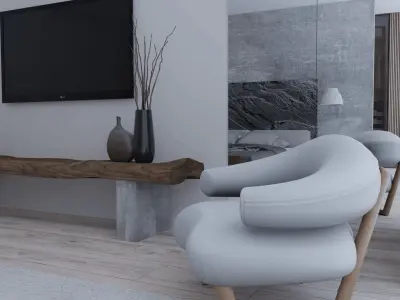 Bedroom 4 Blender Scene 3D model