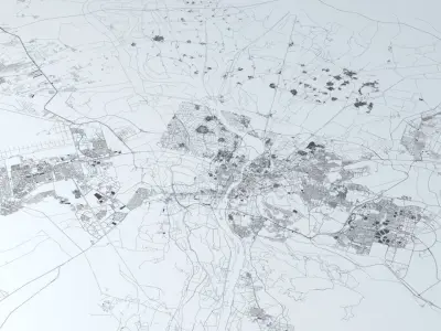 Cairo Road Network and Streets 3D model