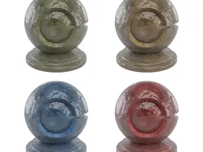 Colored Glazed Stoneware Ceramic - Seamless Material Texture