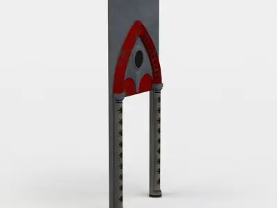 Enterance without door Low-poly 3D model