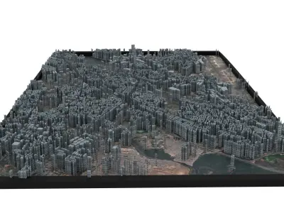 City of Mumbai Low-poly 3D model