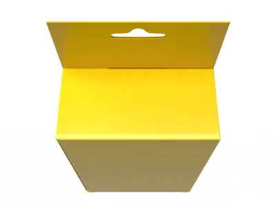 Hanging cardboard box retail 3D model