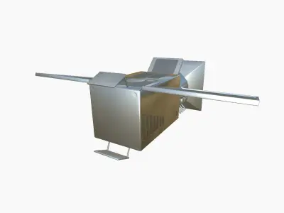 Satellite E08 Aluminum - SciFi Space Design Low-poly 3D model