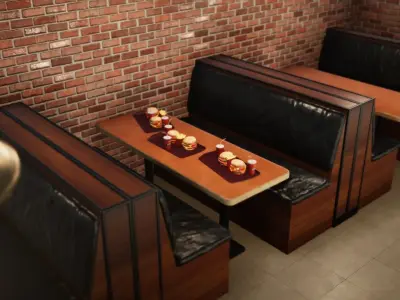 Modern City Downtown with Interiors Megapack Low-poly 3D model