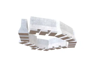 Road Barriers v4 007 Low-poly 3D model