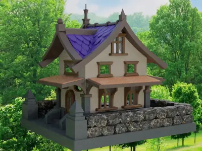 Fairytale house - 3 Low-poly 3D model