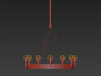 Camino Round Chandelier 3D model