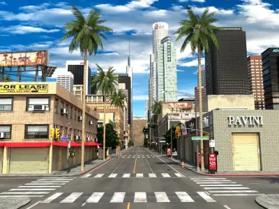 Hollywood Sign Los Angeles CA USA 3D model