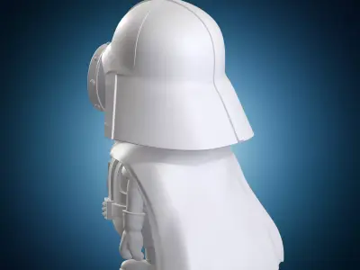 Darth Vader Minions Star Wars Chibi Style Figure 3D print model