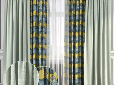 Curtain Set 169 3D model