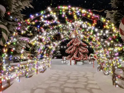 Christmas Forest Set Blender Scenes 3D model