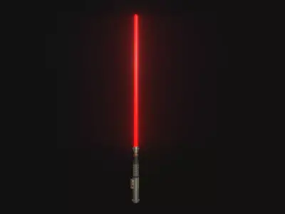 Star Wars Lightsaber 01 Red - SciFi Character Weapon Low-poly 3D model