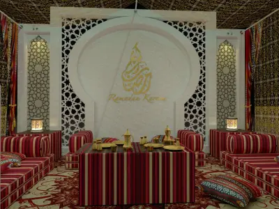 arabic cubicle 3mx3m saadu design 3D model