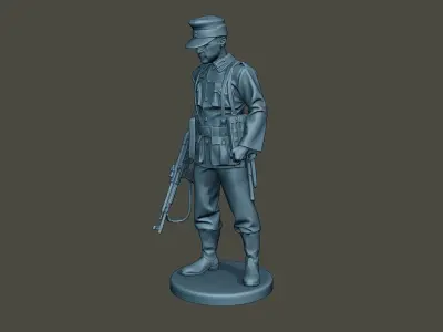 German soldier ww2 Looking Down G3 3D print model