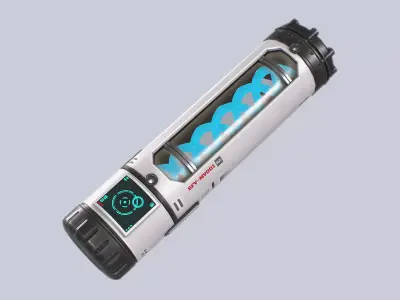 Scifi vial Low-poly 3D model