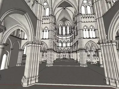Architecture-Religion-God-Culture-Temple-0255 inside of cathe... 3D model