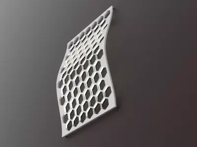 Beautiful honeycomb lamp Low-poly 3D model