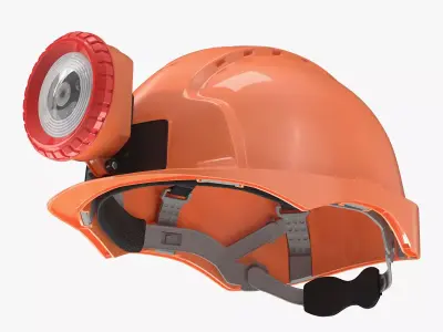 Miner Helmet With Lamp 3D model